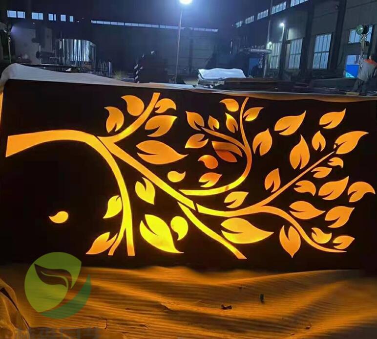 洛隆耐候钢板灯箱